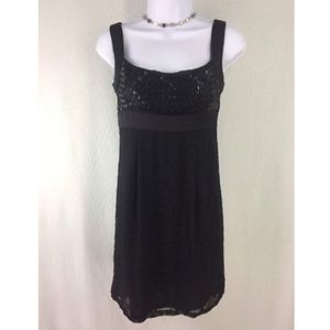 Nanette Lepore Black Beaded Sequin Polka Dot Dress